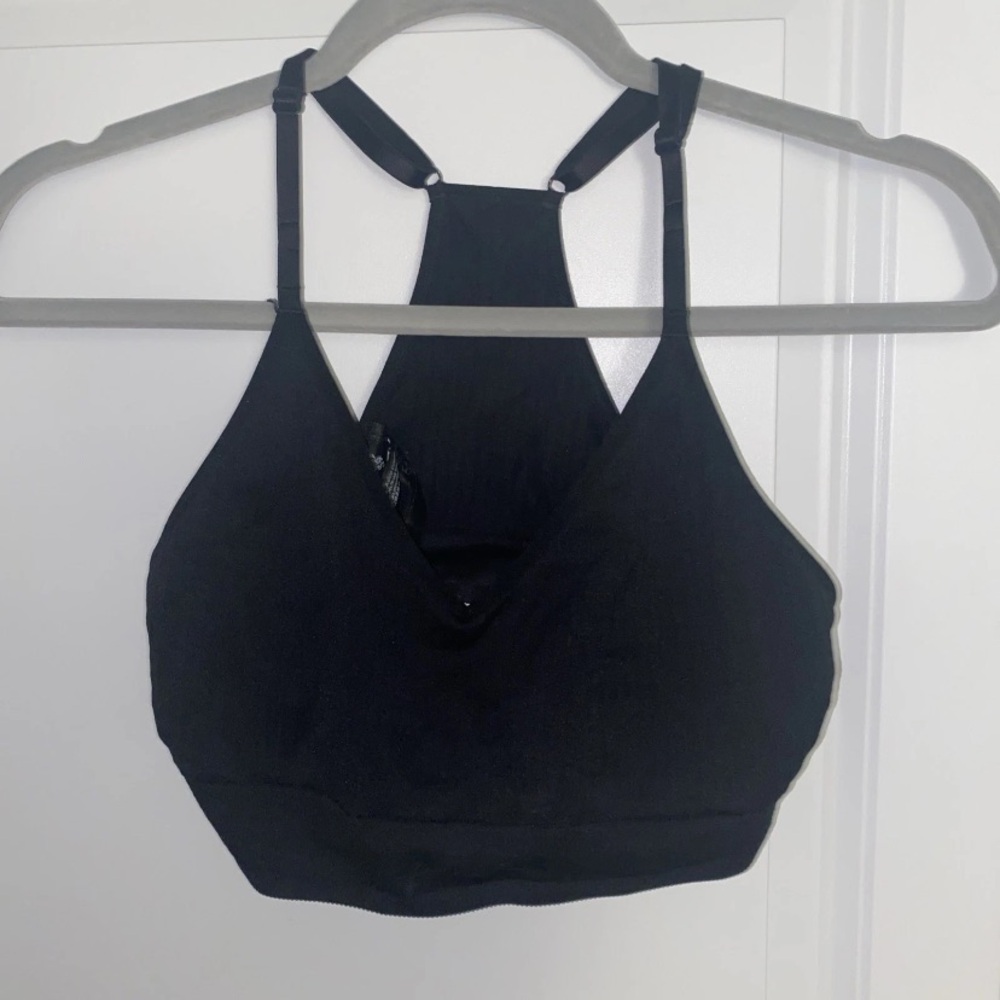 PINK Victoria's Secret Black Ribbed Bralette‎